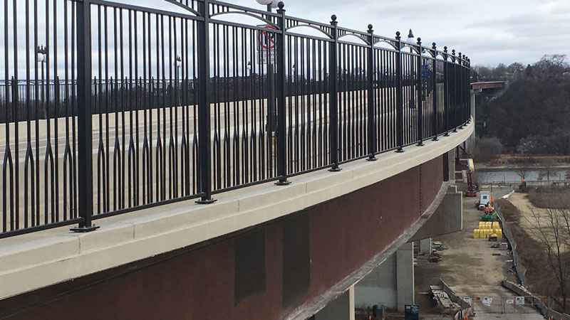 Architecturally Exposed Structural Steel Ornamental Railing for the Smith Avenue High Bridge in St. Paul